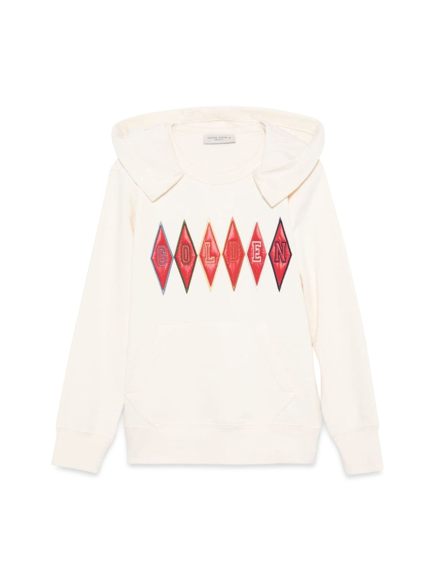 Golden Goose Cotton-Blend Hoodie — White by Golden Goose