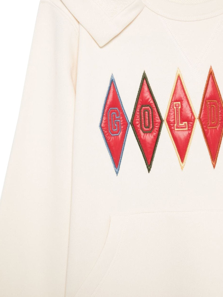 Golden Goose Cotton-Blend Hoodie — White, view 2