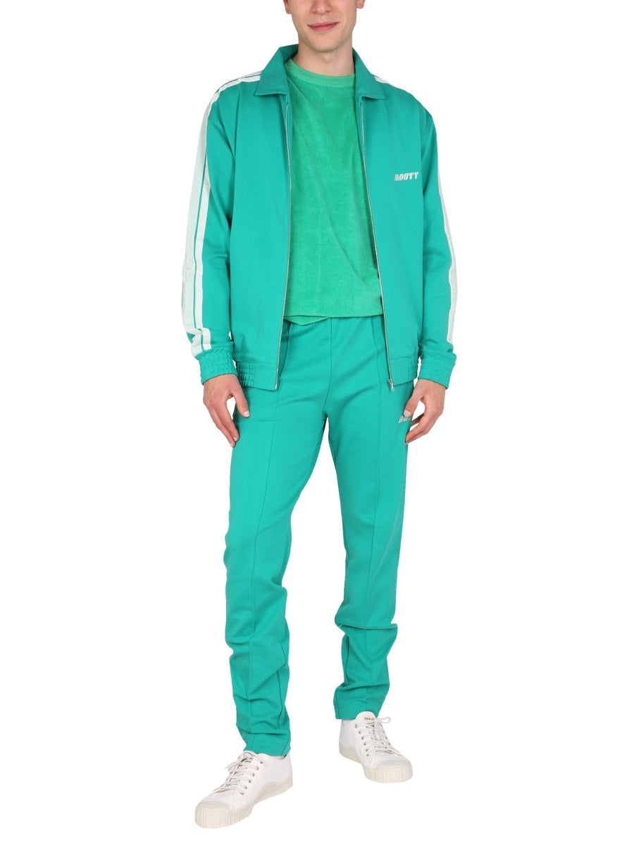Mouty Logo-Embroidered Viscose Sweatshirt — Green, view 3