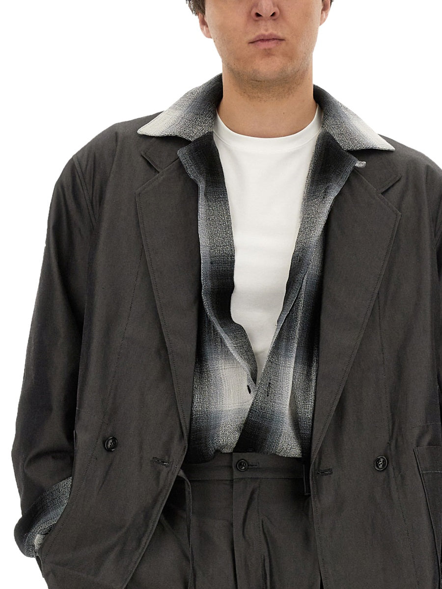 Aie Oversize Cotton Jacket — Gray, view 2
