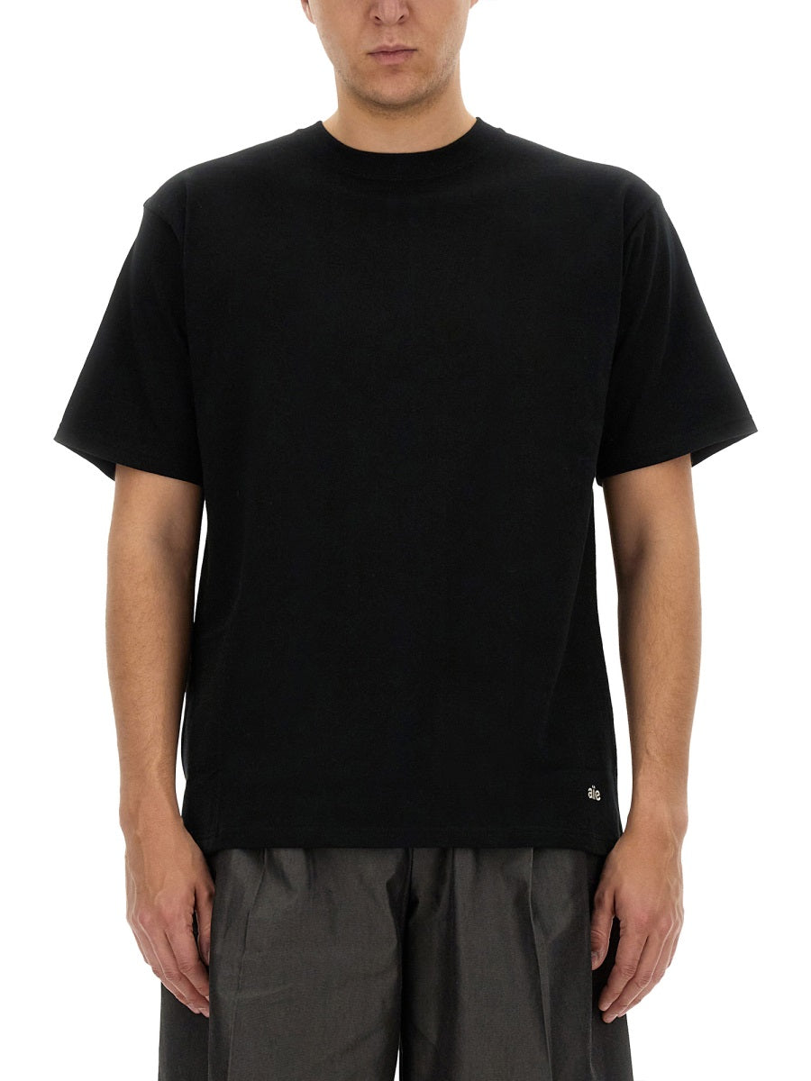 Aie Cotton Jersey T-Shirt — Black, view 3