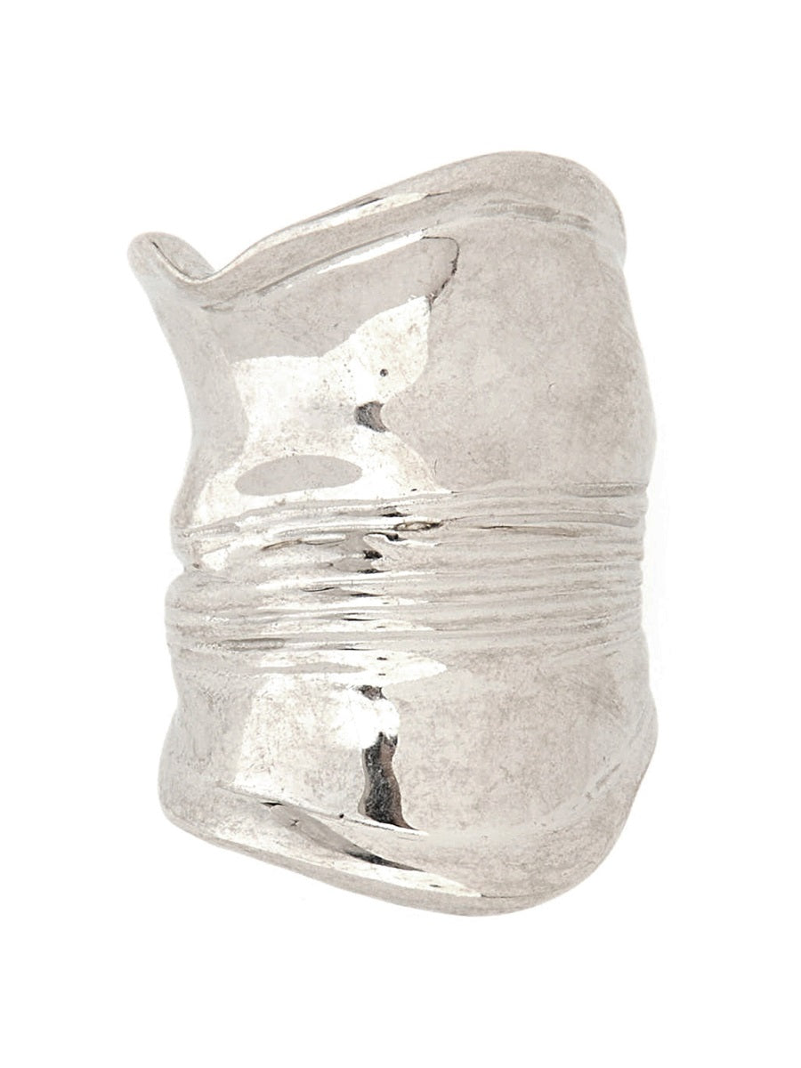 Jean Paul Gaultier Crushed Can Ring — Silver by Jean Paul Gaultier