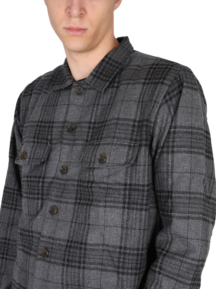 Universal Works Recycled Wool Shirt — Gray, view 4