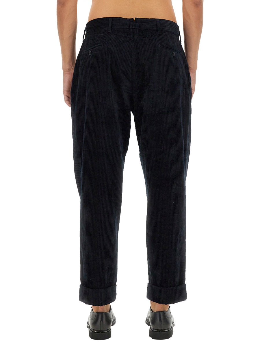 Engineered Garments Cotton Velvet Trousers — Blue by Engineered Garments