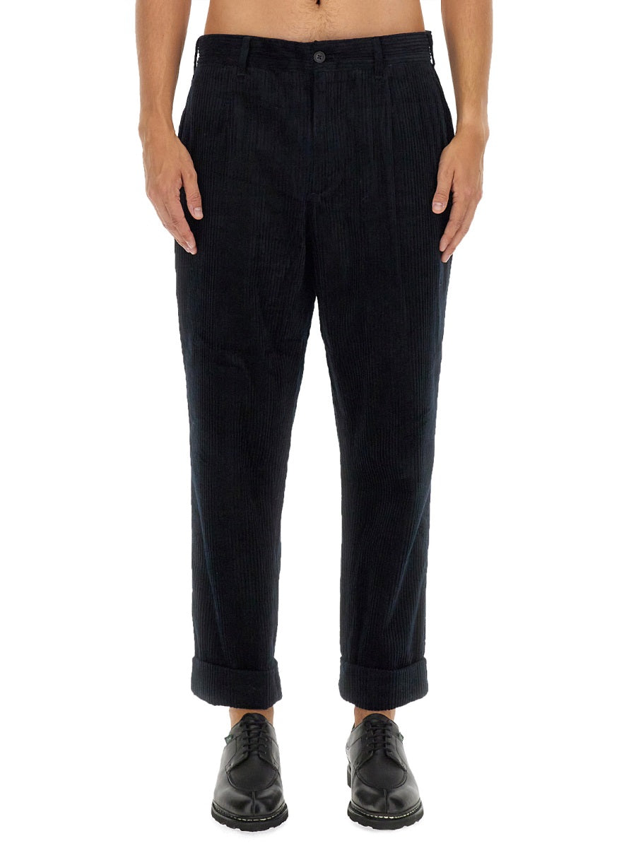 Engineered Garments Cotton Velvet Trousers — Blue, view 2