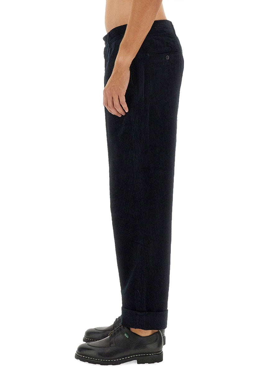 Engineered Garments Cotton Velvet Trousers — Blue, view 3
