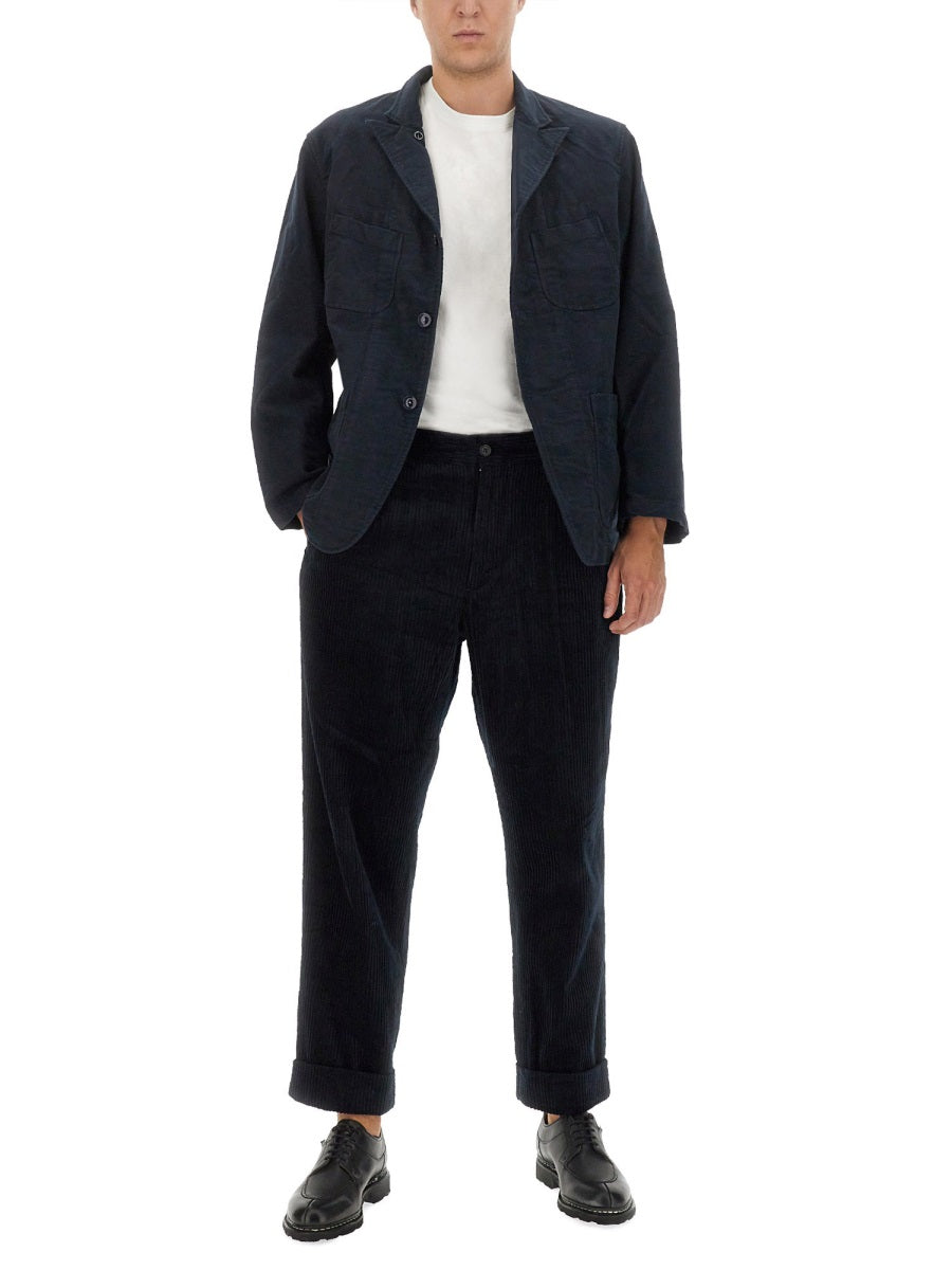 Engineered Garments Cotton Velvet Trousers — Blue, view 4