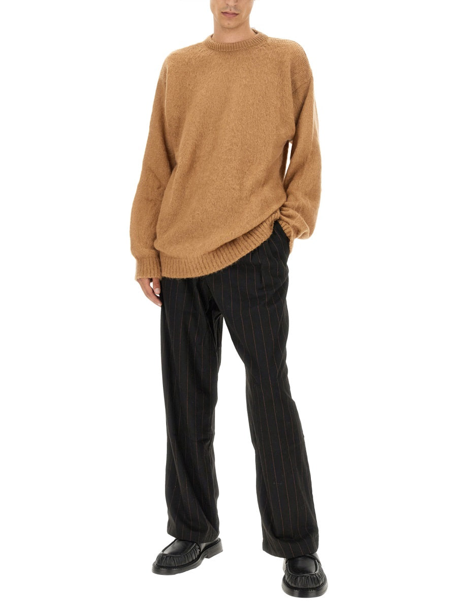 Family First Mohair Logo Sweater — Beige, view 4