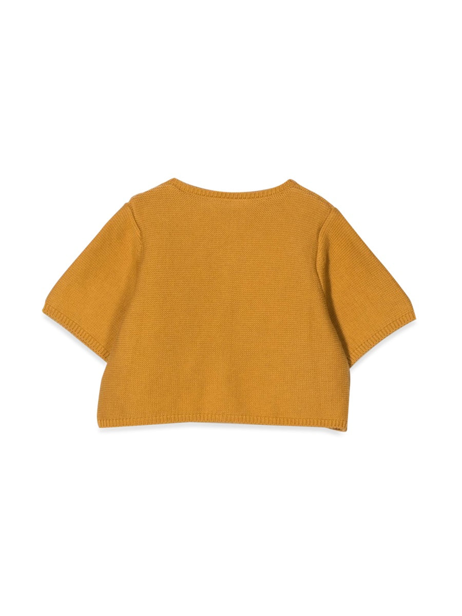 Bonpoint Stretch Cotton Salopette Jumpsuit — Yellow, view 3