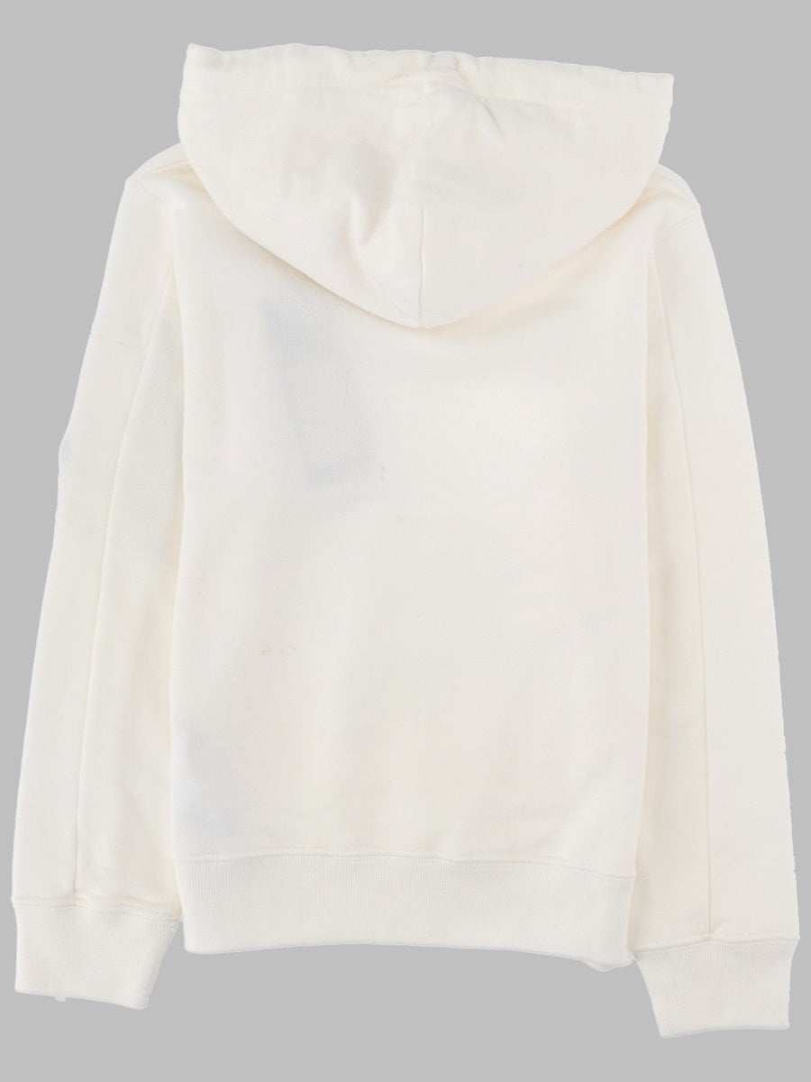 C.P. Company Cotton Jersey Hoodie — White, view 2