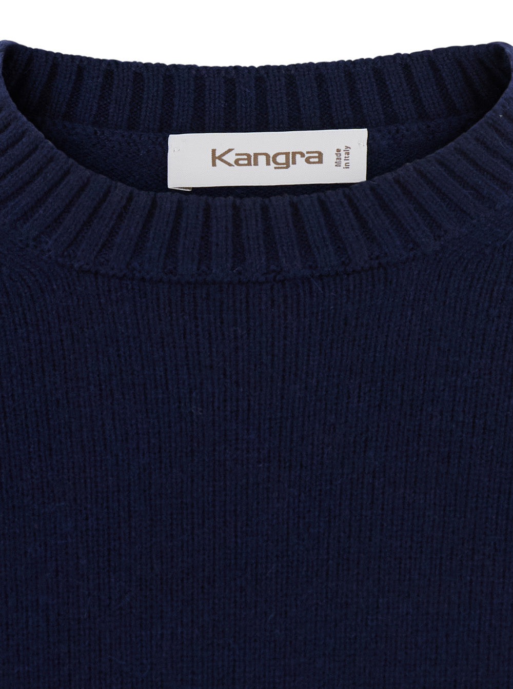 Kangra Wool-Cashmere Blend Sweater — Navy, view 3