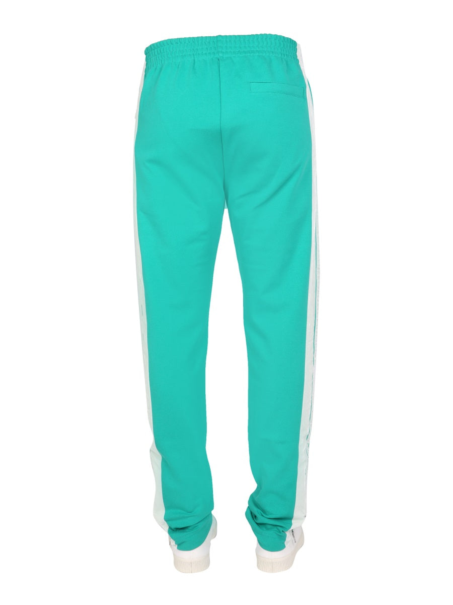 Mouty Logo-Embroidered Viscose Jogging Pants — Green, view 3