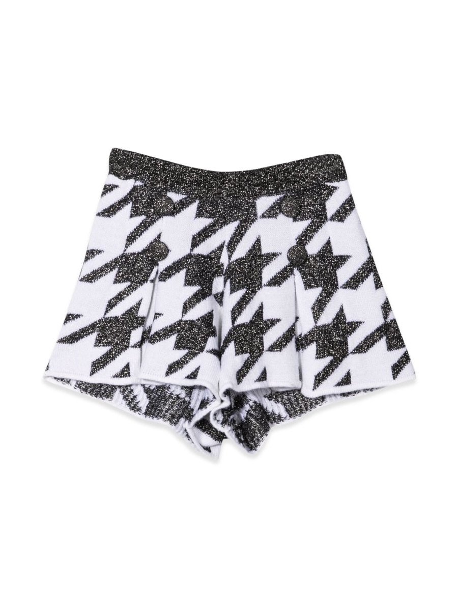 Simonetta Acetate Blend Bermudas — Black, view 4