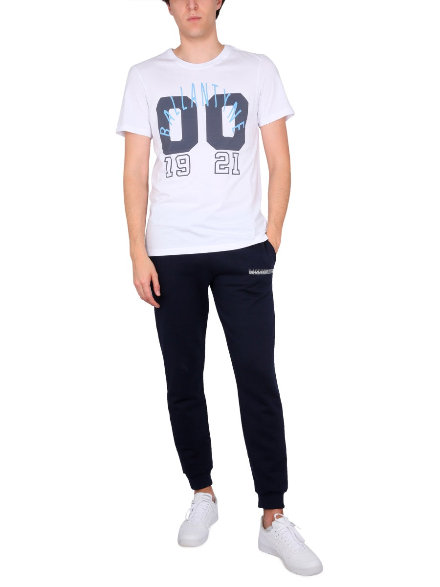 Ballantyne Logo-Print Cotton T-Shirt — White by Ballantyne