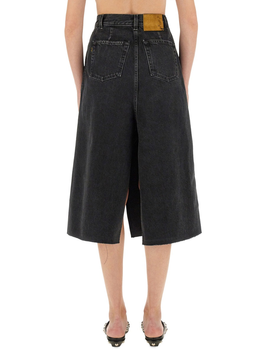 Haikure Cotton Midi Skirt — Black by Haikure