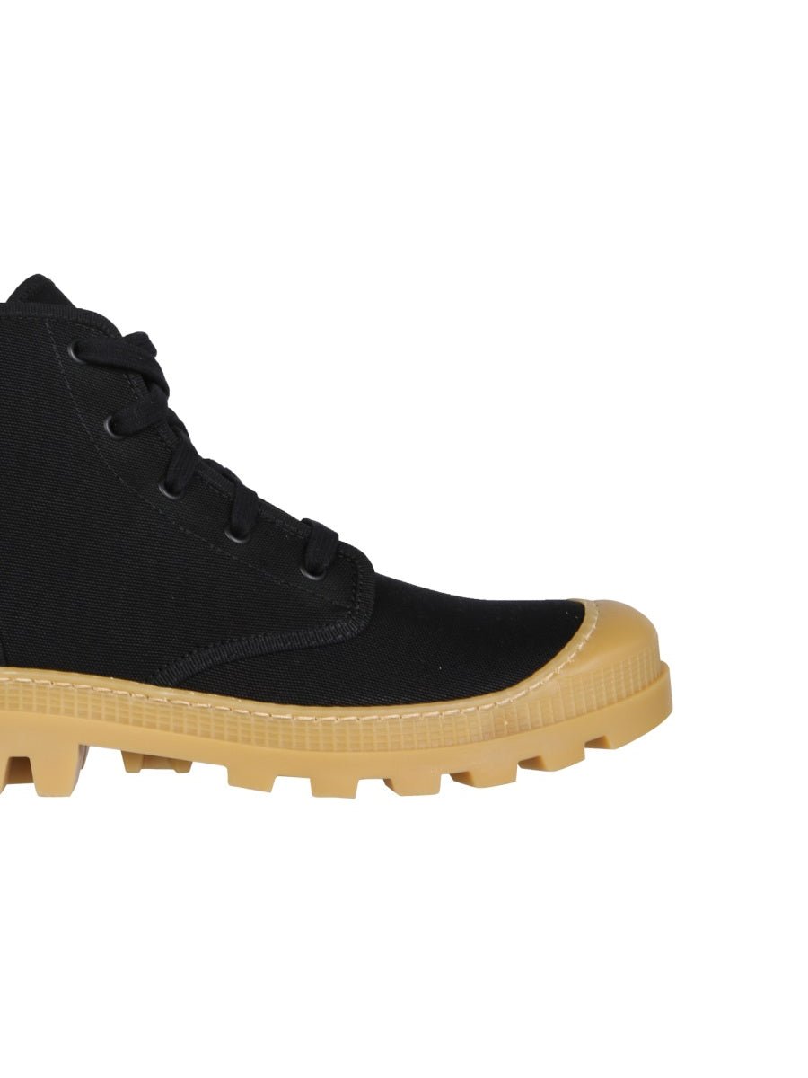 Gia Borghini Canvas Hiking Boot — Black, view 4