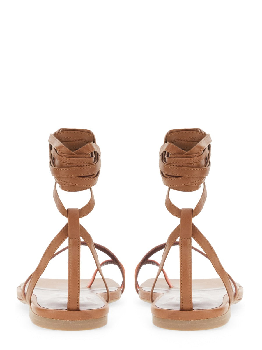 Staud Nicola Sandal — Beige, view 3
