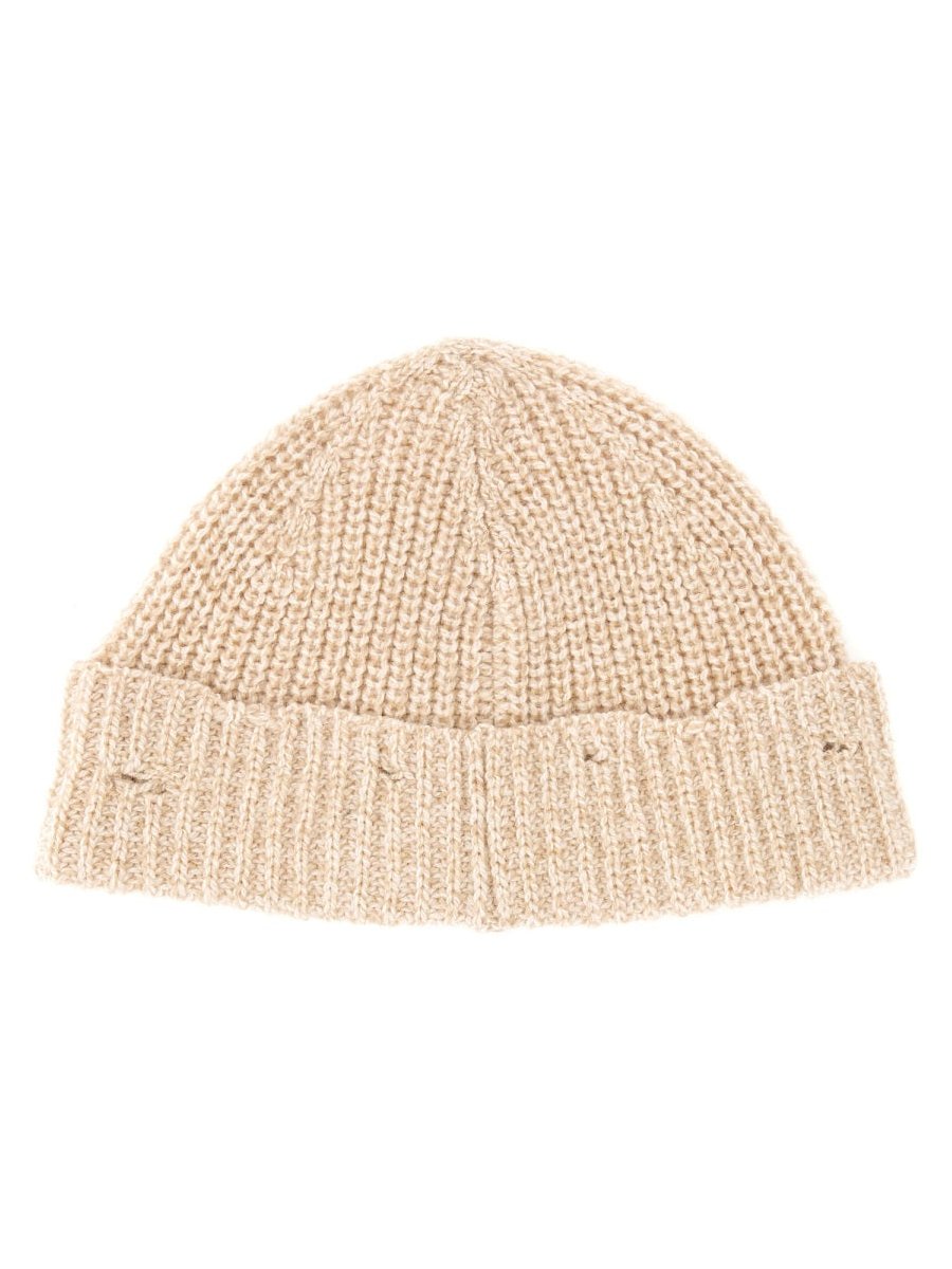 Marni CLMC0173Q0_UFH30100W23 Marni Mending Embroidery Beanie — Beige, view 2