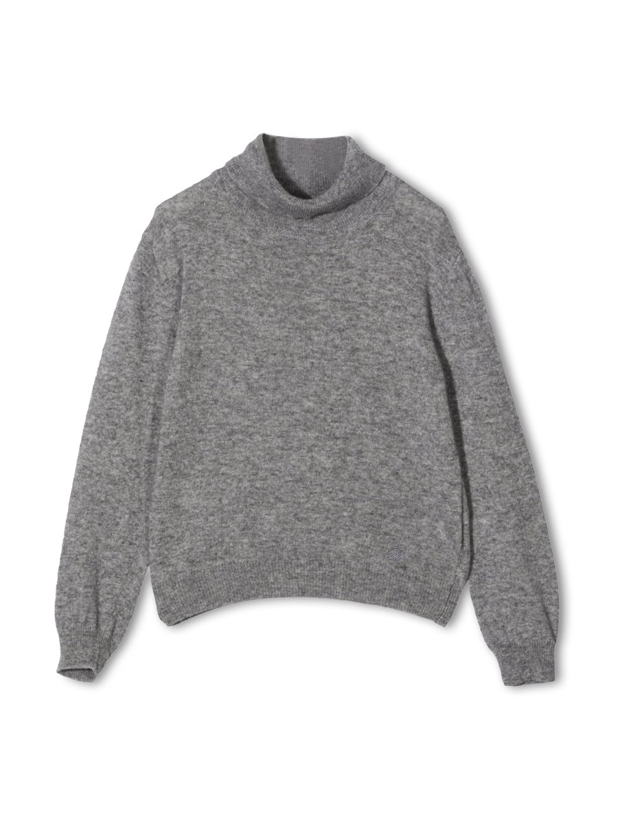 Fay Wool-Blend Turtleneck Sweater — Gray by Fay