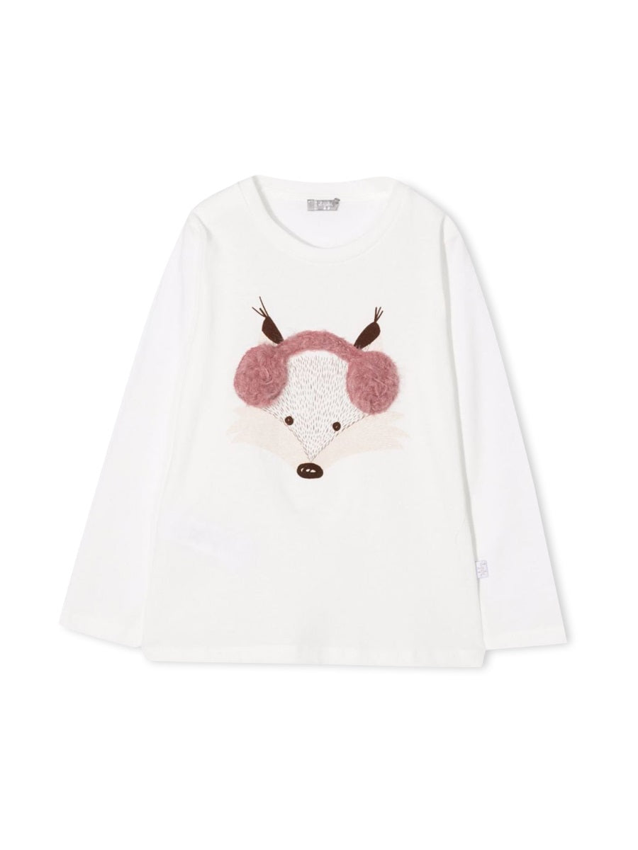 Il Gufo Long-Sleeve Cotton T-Shirt — White by Il Gufo