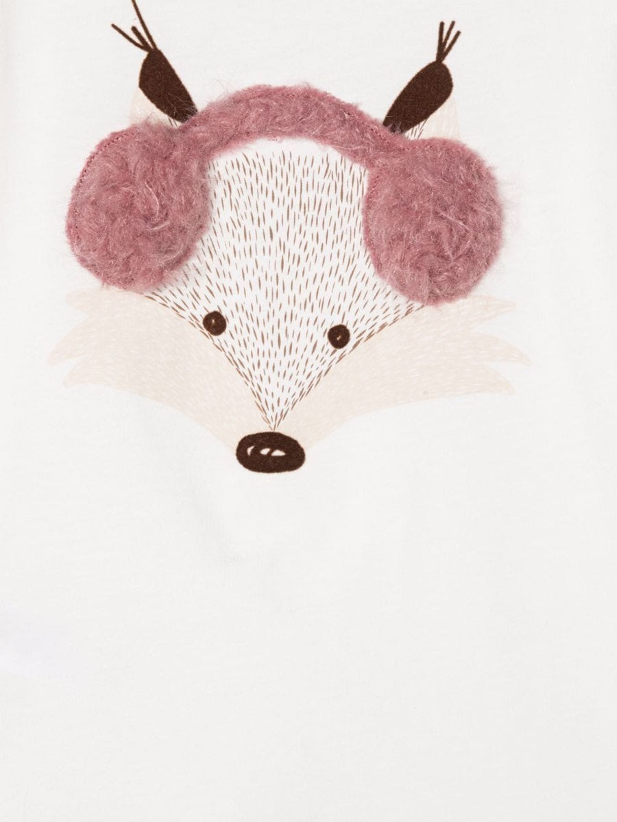 Il Gufo Long-Sleeve Cotton T-Shirt — White, view 5