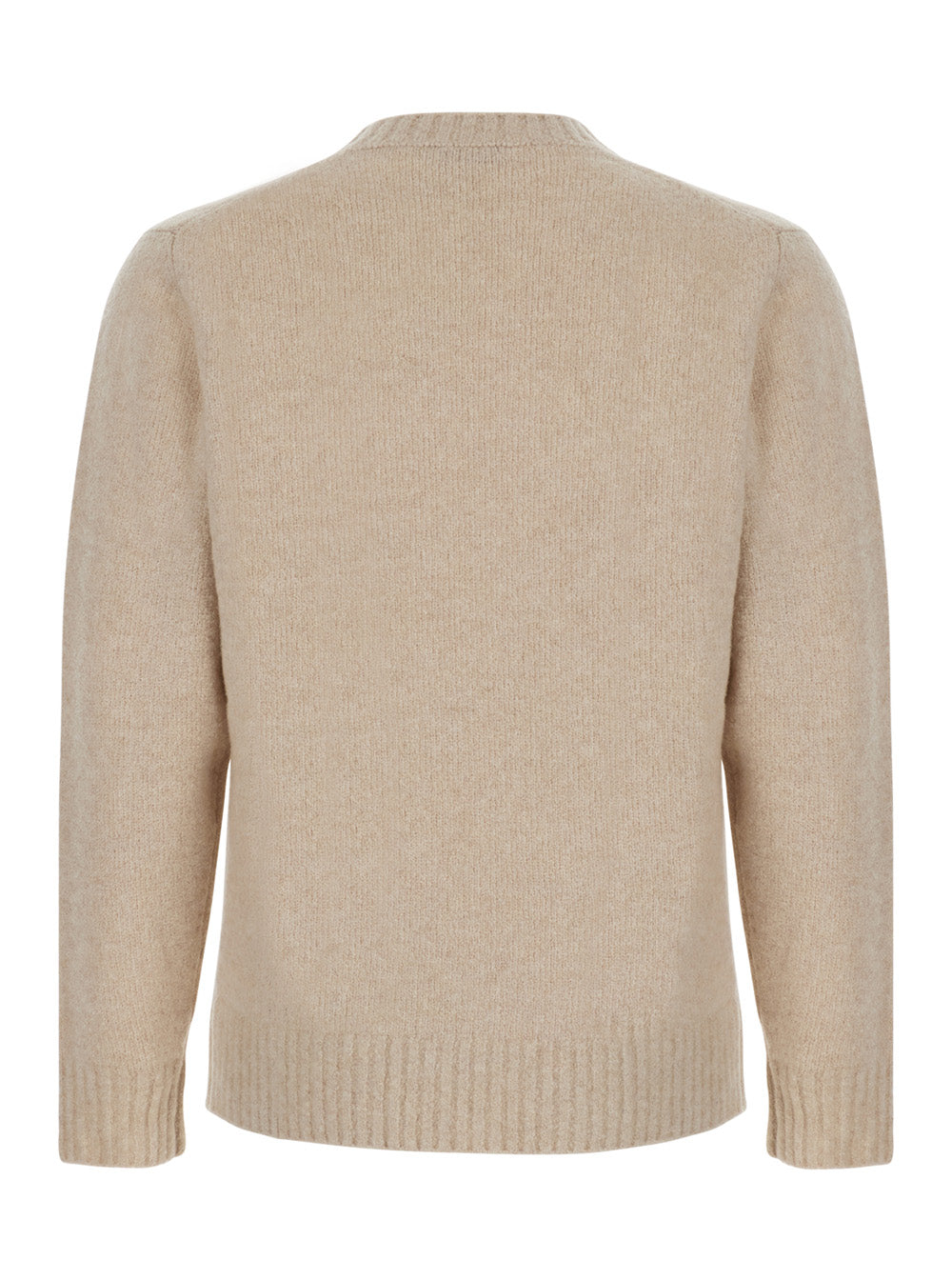 Kangra Wool Blend Crew Neck Sweater — Beige, view 2