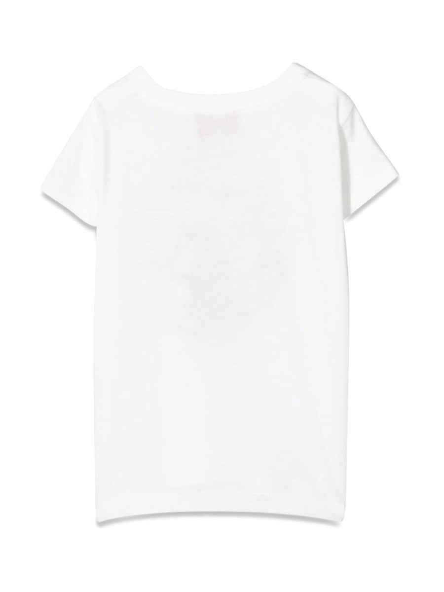 Simonetta Logo Cotton T-Shirt — Ivory, view 2