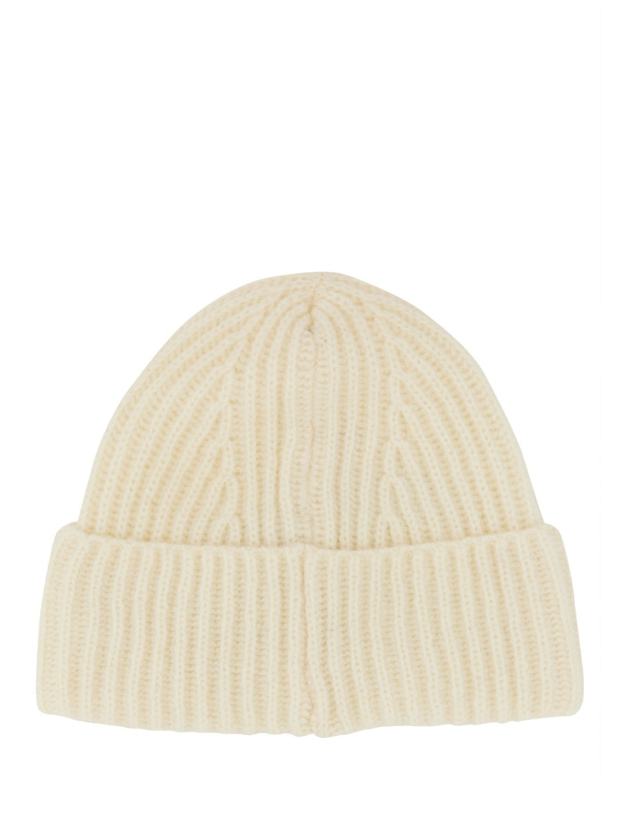 Baracuta BRACC0118_UF0509817 Logo-Patch Virgin Wool Beanie — White, view 2