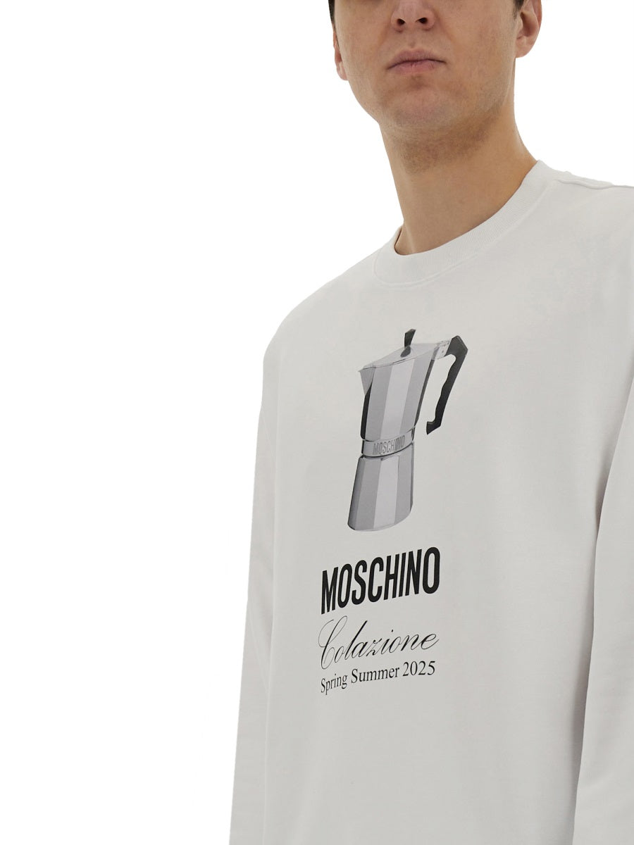 Moschino Cotton Sweatshirt — White, view 2