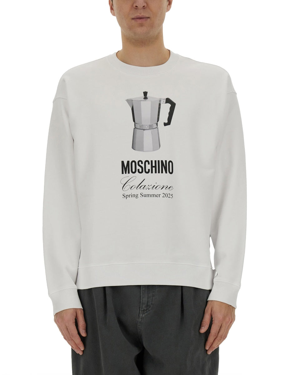 Moschino Cotton Sweatshirt — White, view 3
