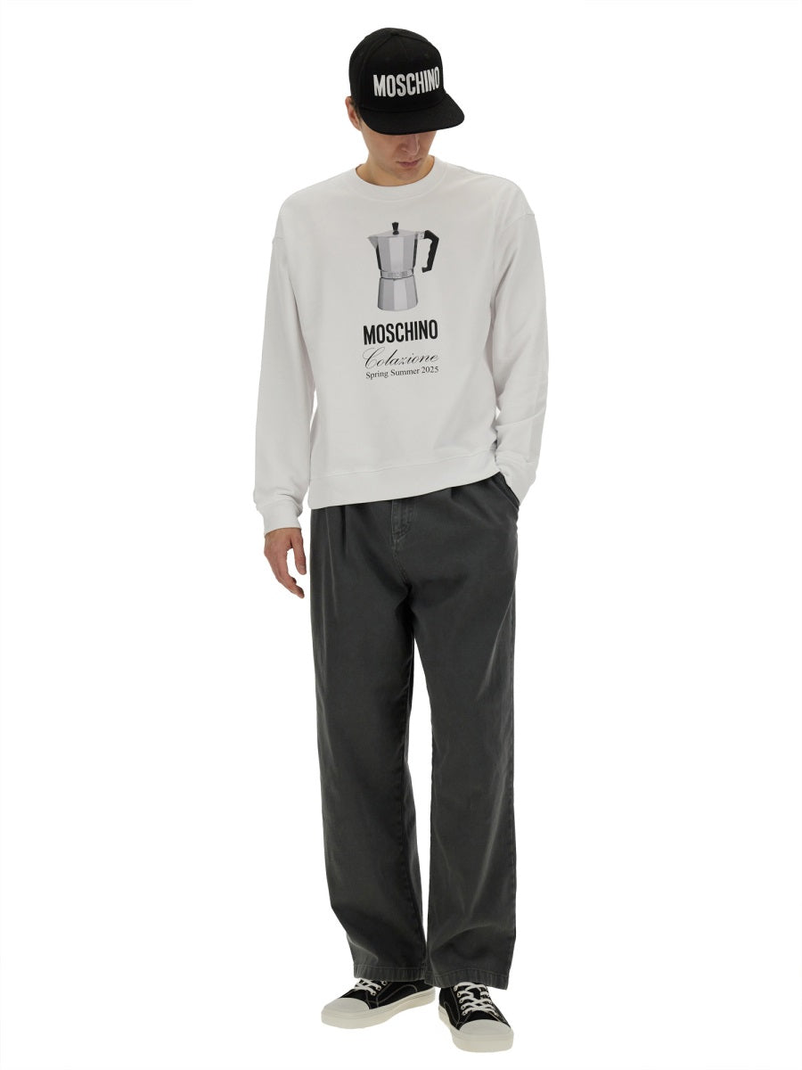 Moschino Cotton Sweatshirt — White, view 4