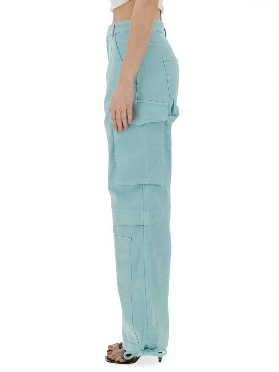 Moschino Cotton Cargo Pants — Blue, view 4