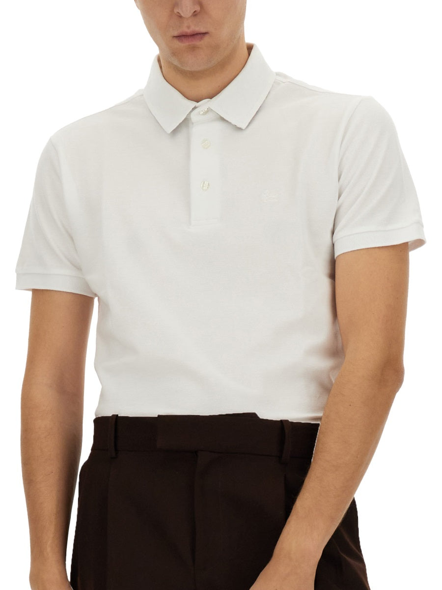 Etro Cotton Polo Shirt — White, view 2