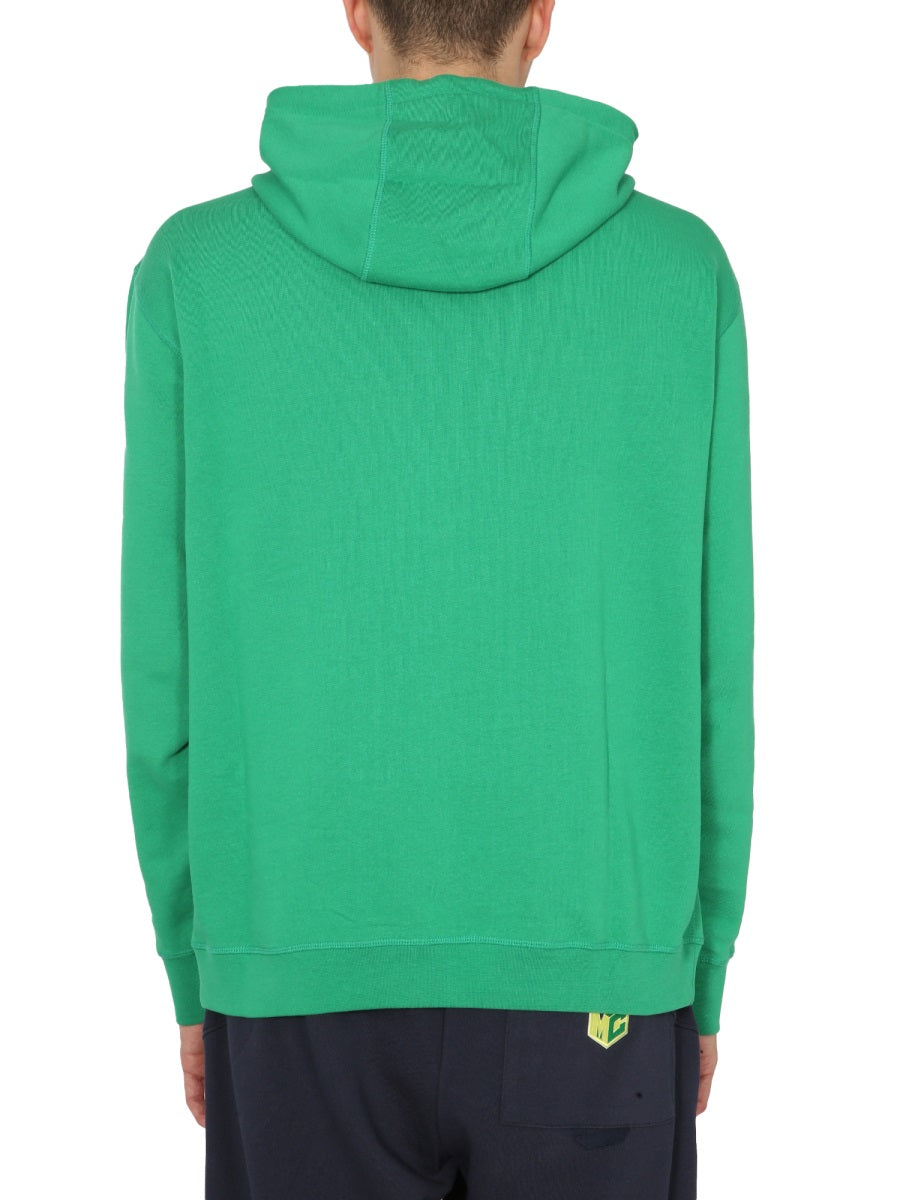 Ymc Cotton Hoodie — Green, view 2