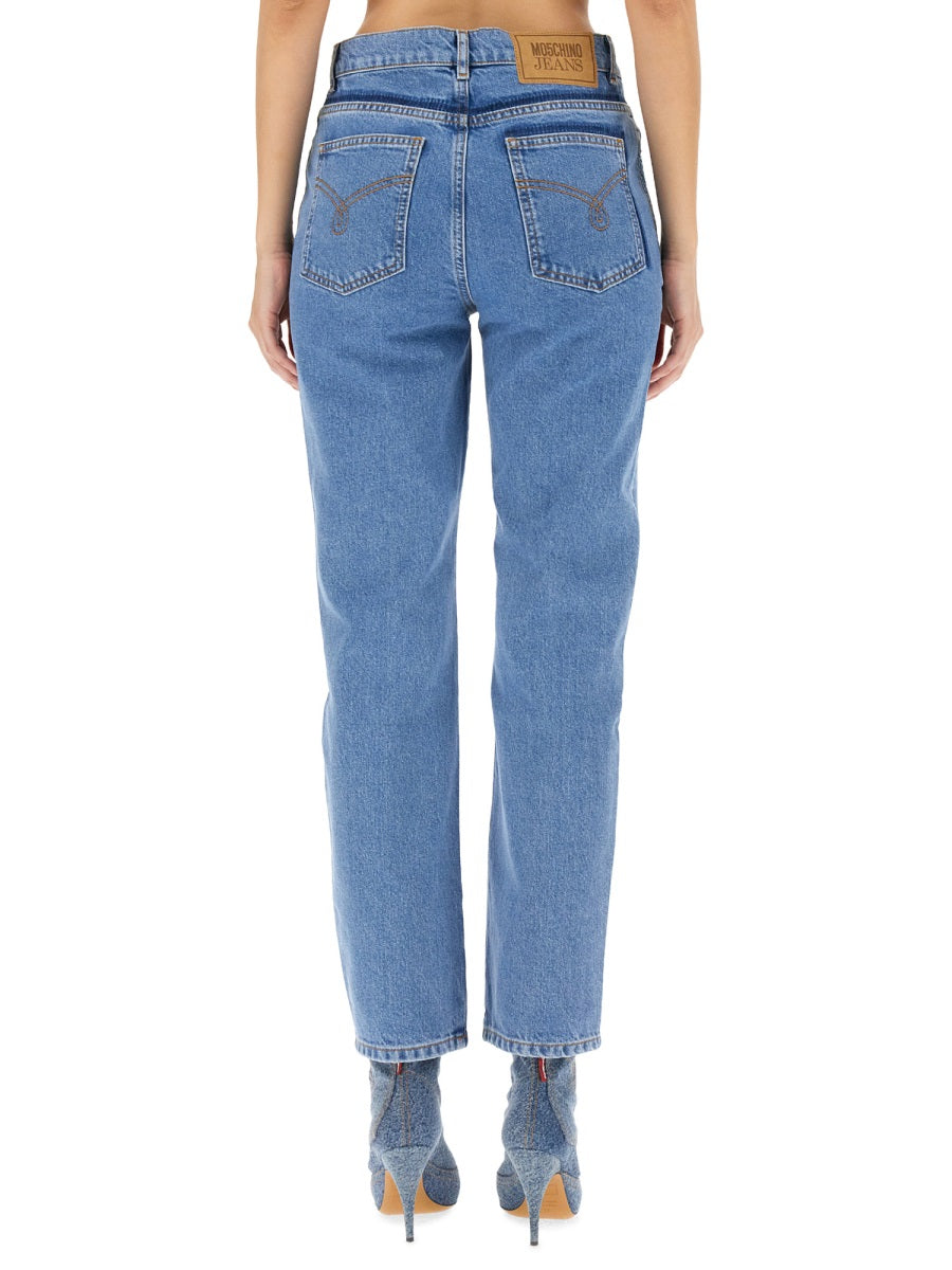 Moschino Five-Pocket Cotton Jeans — Blue by Moschino
