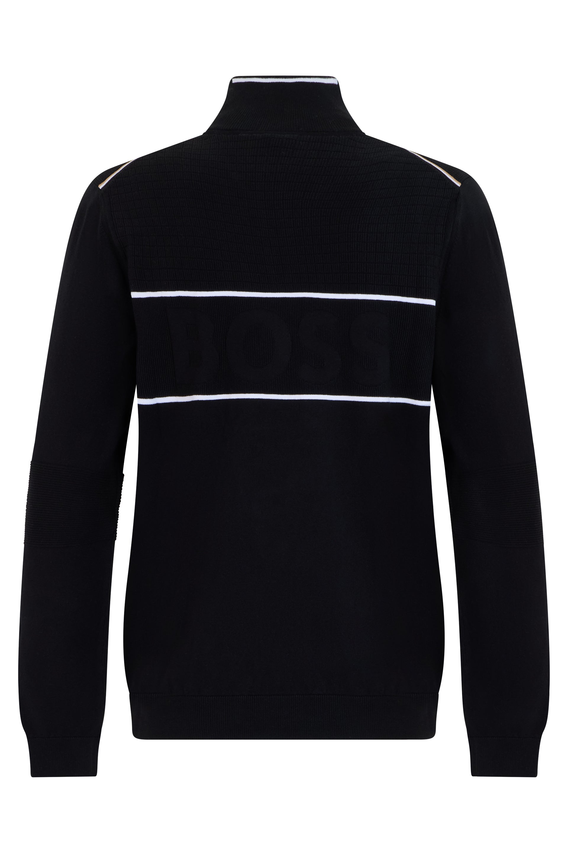 Hugo Boss Cotton-Blend High-Collar Sweatshirt — Black, view 2