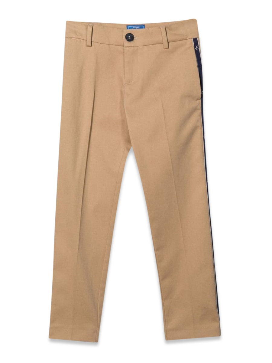 Fay Cotton-Elastane Blend Chino Trousers — Brown by Fay