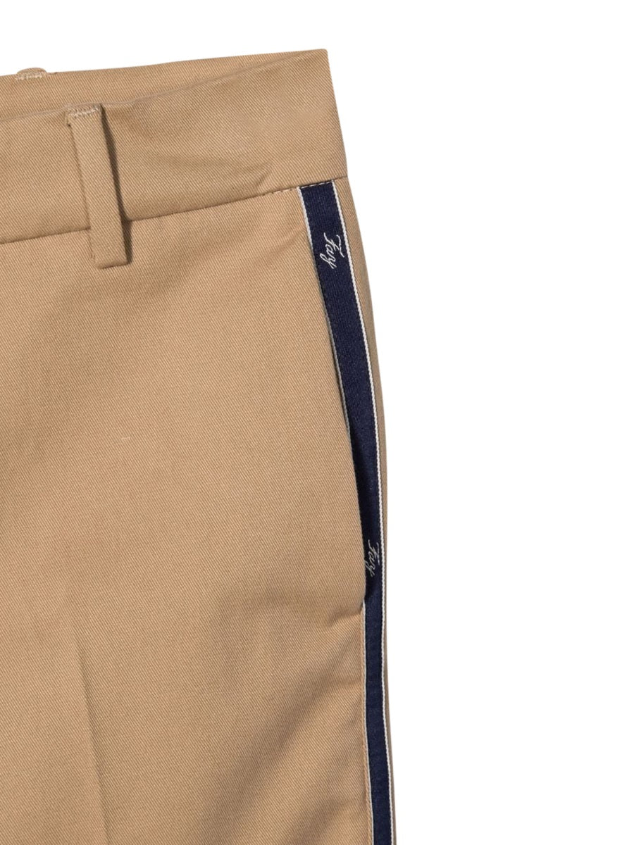 Fay Cotton-Elastane Blend Chino Trousers — Brown, view 2
