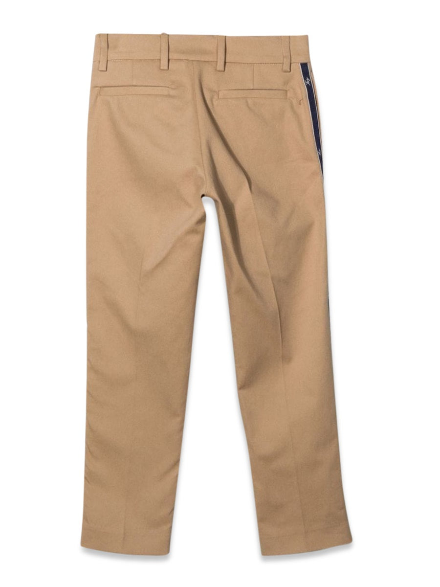 Fay Cotton-Elastane Blend Chino Trousers — Brown, view 3