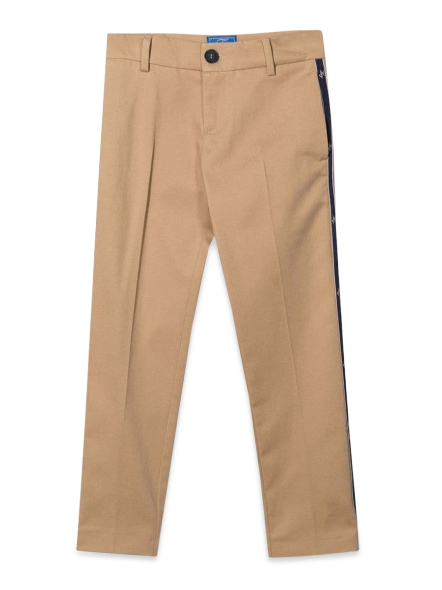 Fay Cotton-Elastane Blend Chino Trousers — Brown, view 4