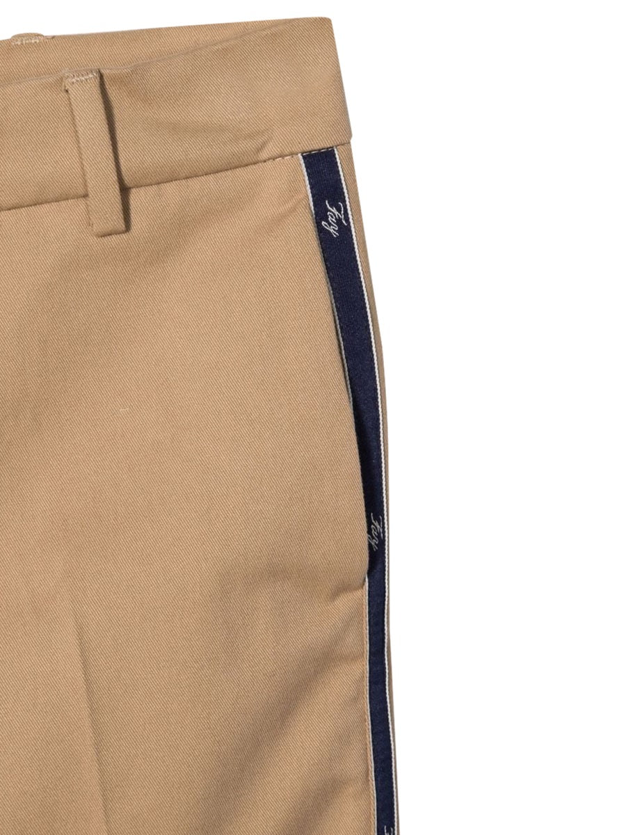 Fay Cotton-Elastane Blend Chino Trousers — Brown, view 5