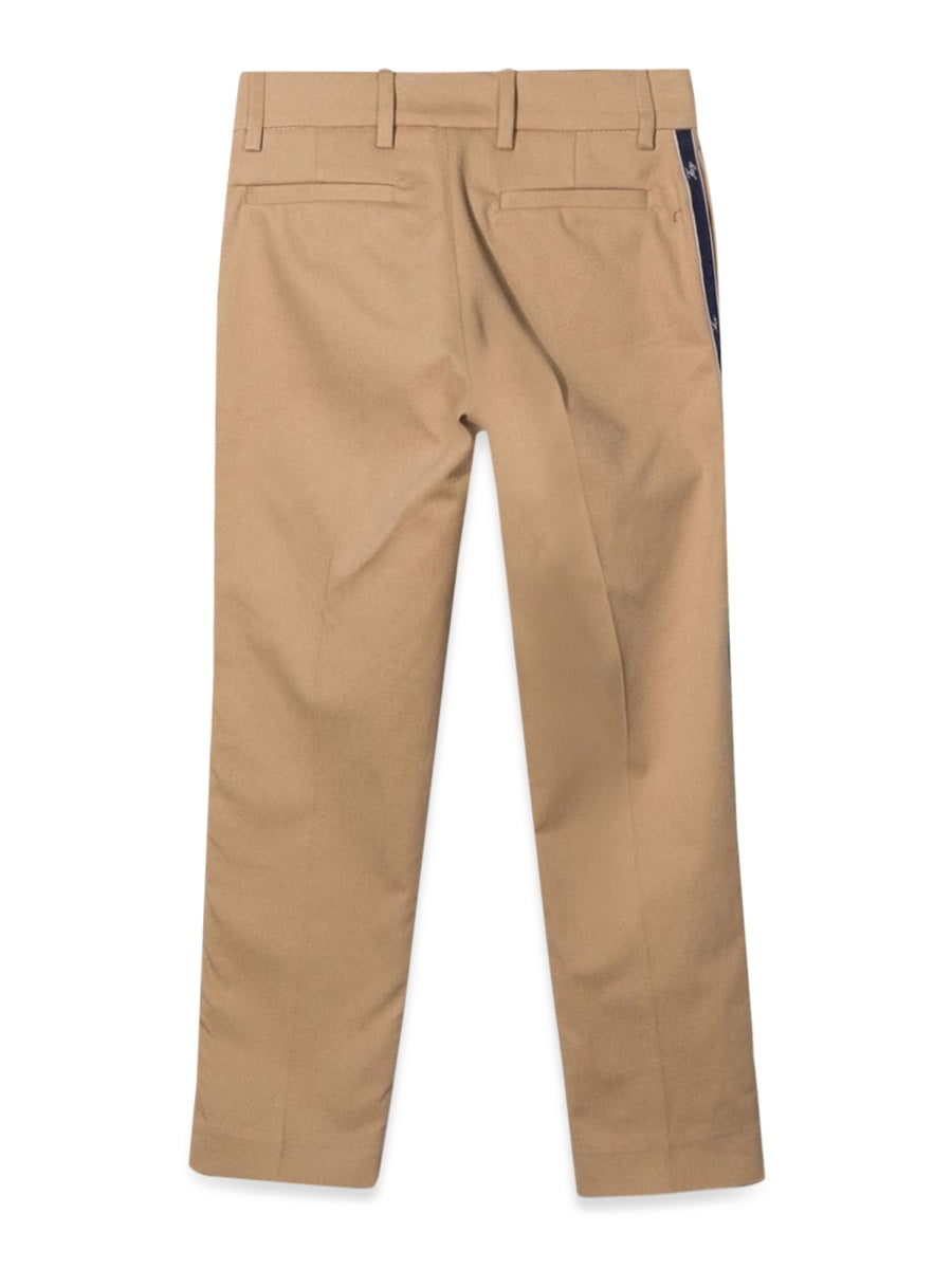 Fay Cotton-Elastane Blend Chino Trousers — Brown, view 6