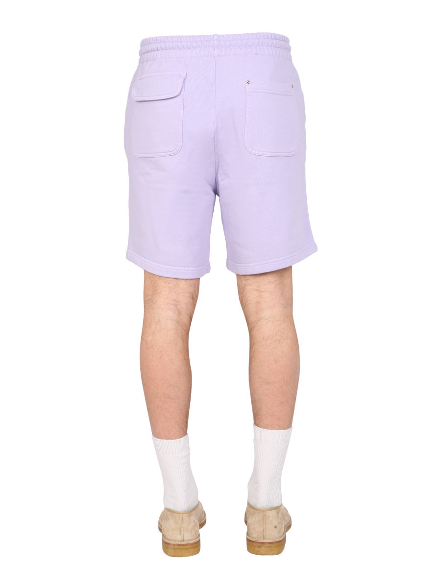 Mouty Logo Embroidery Bermuda Shorts — Lilac, view 2