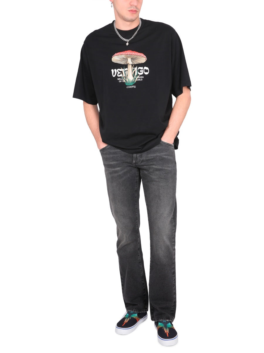 Marcelo Burlon County Of Milan Cross-Logo Cotton Jeans — Black by Marcelo Burlon County Of Milan