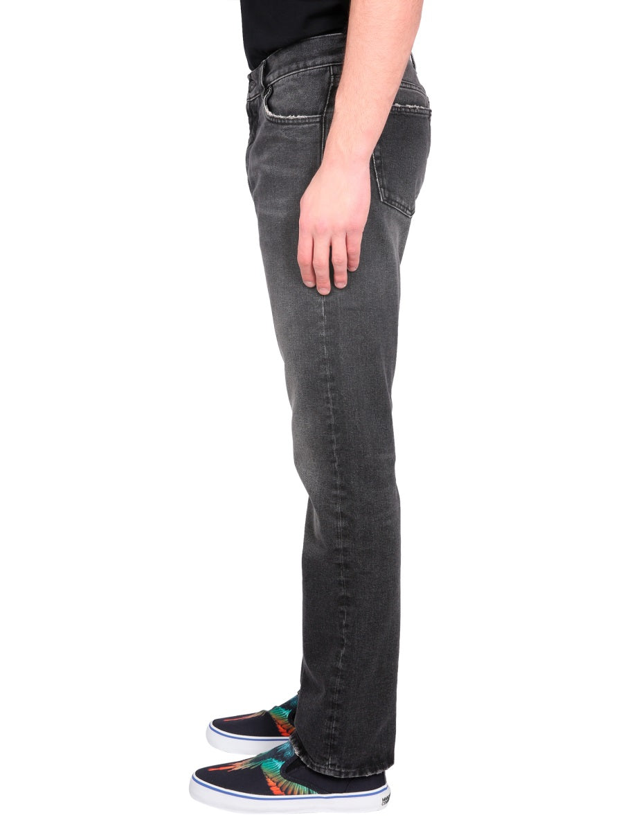 Marcelo Burlon County Of Milan Cross-Logo Cotton Jeans — Black, view 3