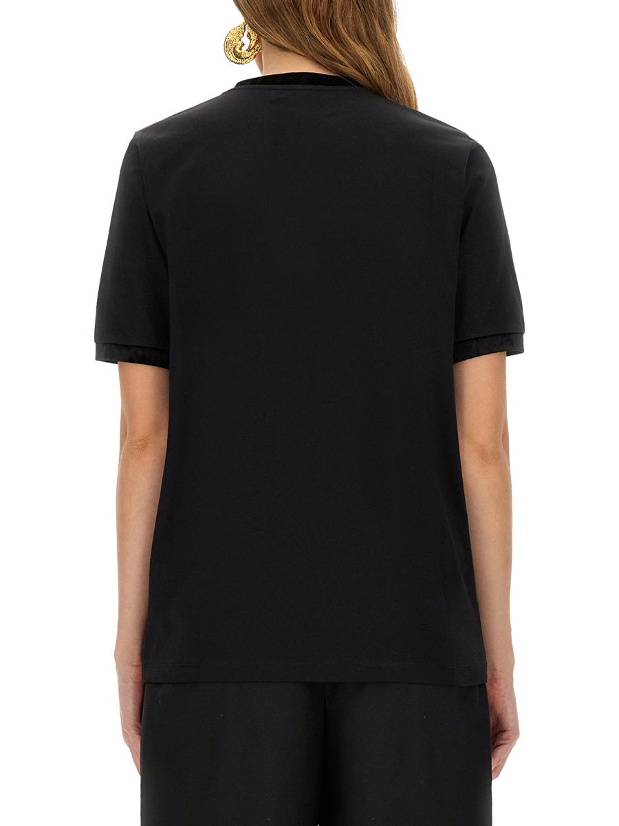 Nina Ricci Ribbon and Bow Detail T-Shirt — Black by Nina Ricci