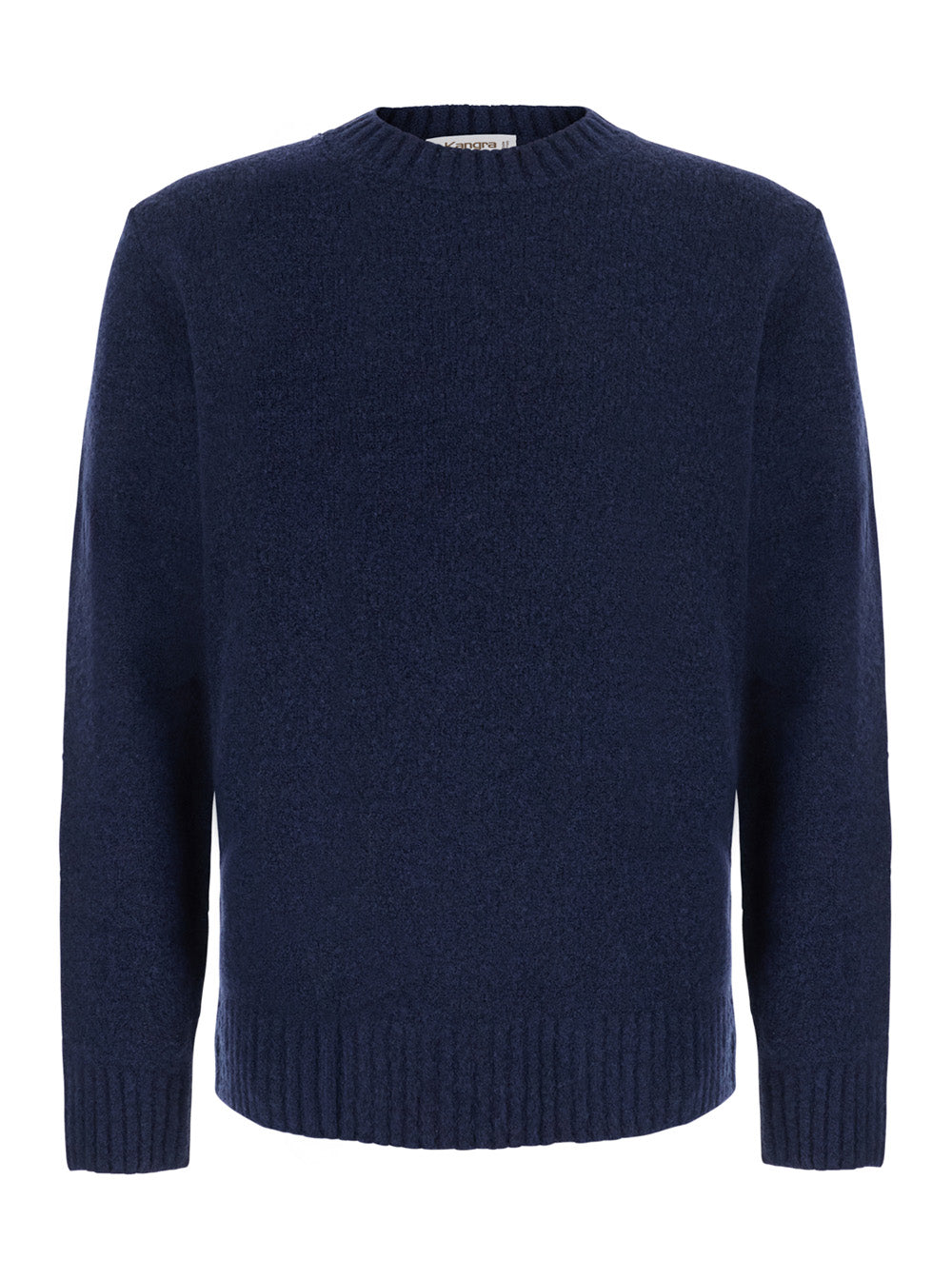 Kangra Wool-Blend Crew Neck Sweater — Navy by Kangra