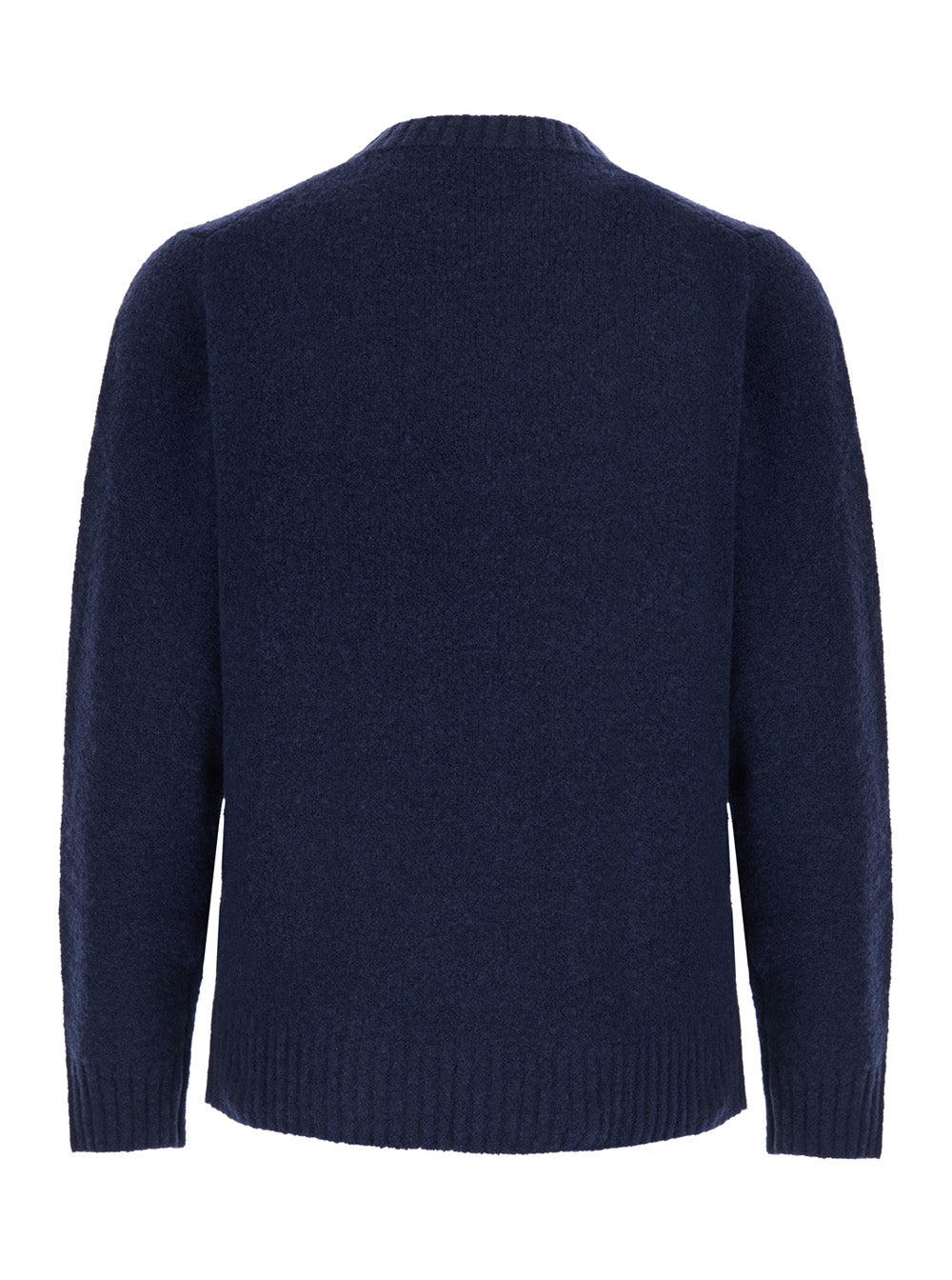 Kangra Wool-Blend Crew Neck Sweater — Navy, view 2