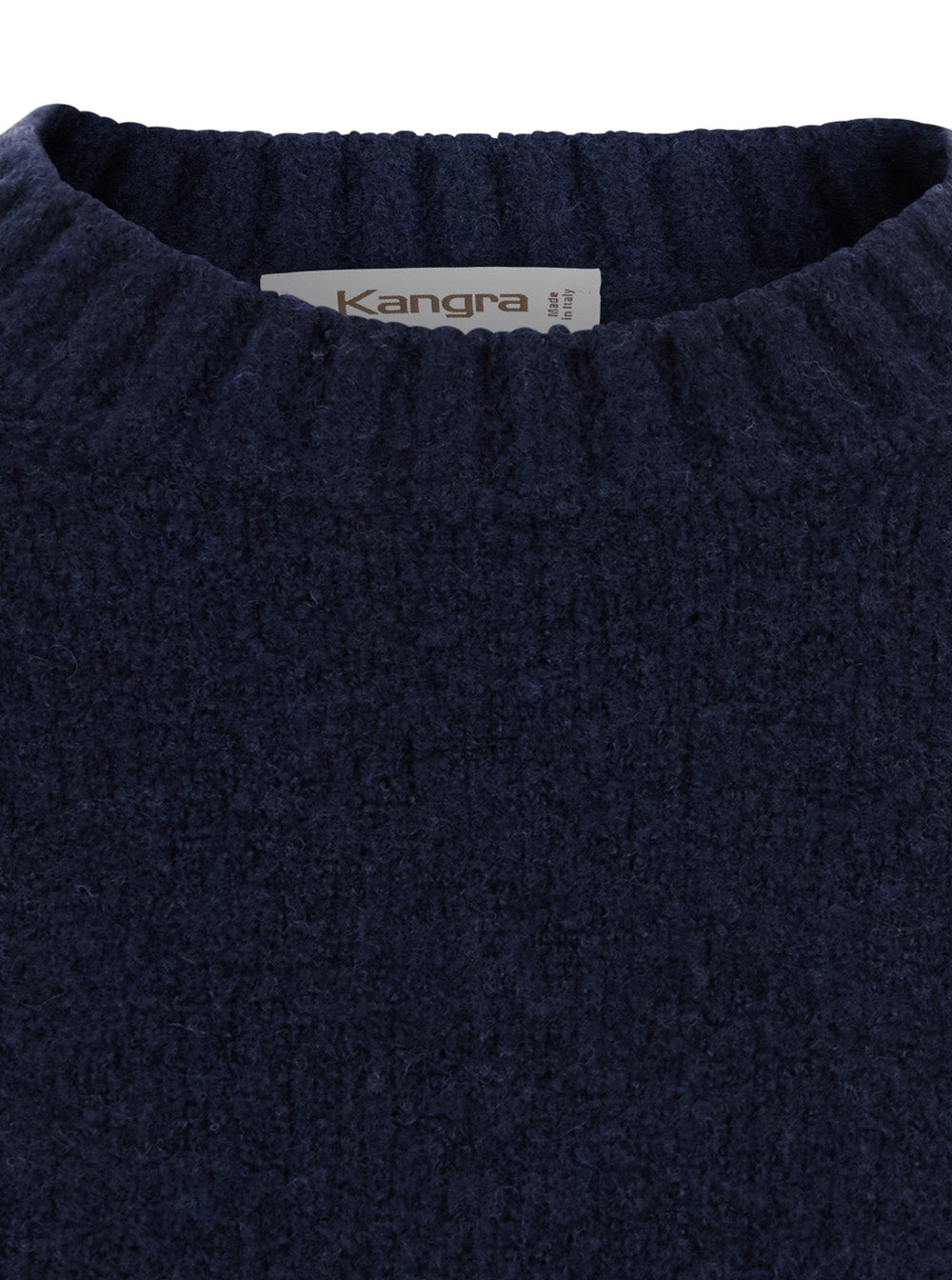 Kangra Wool-Blend Crew Neck Sweater — Navy, view 3