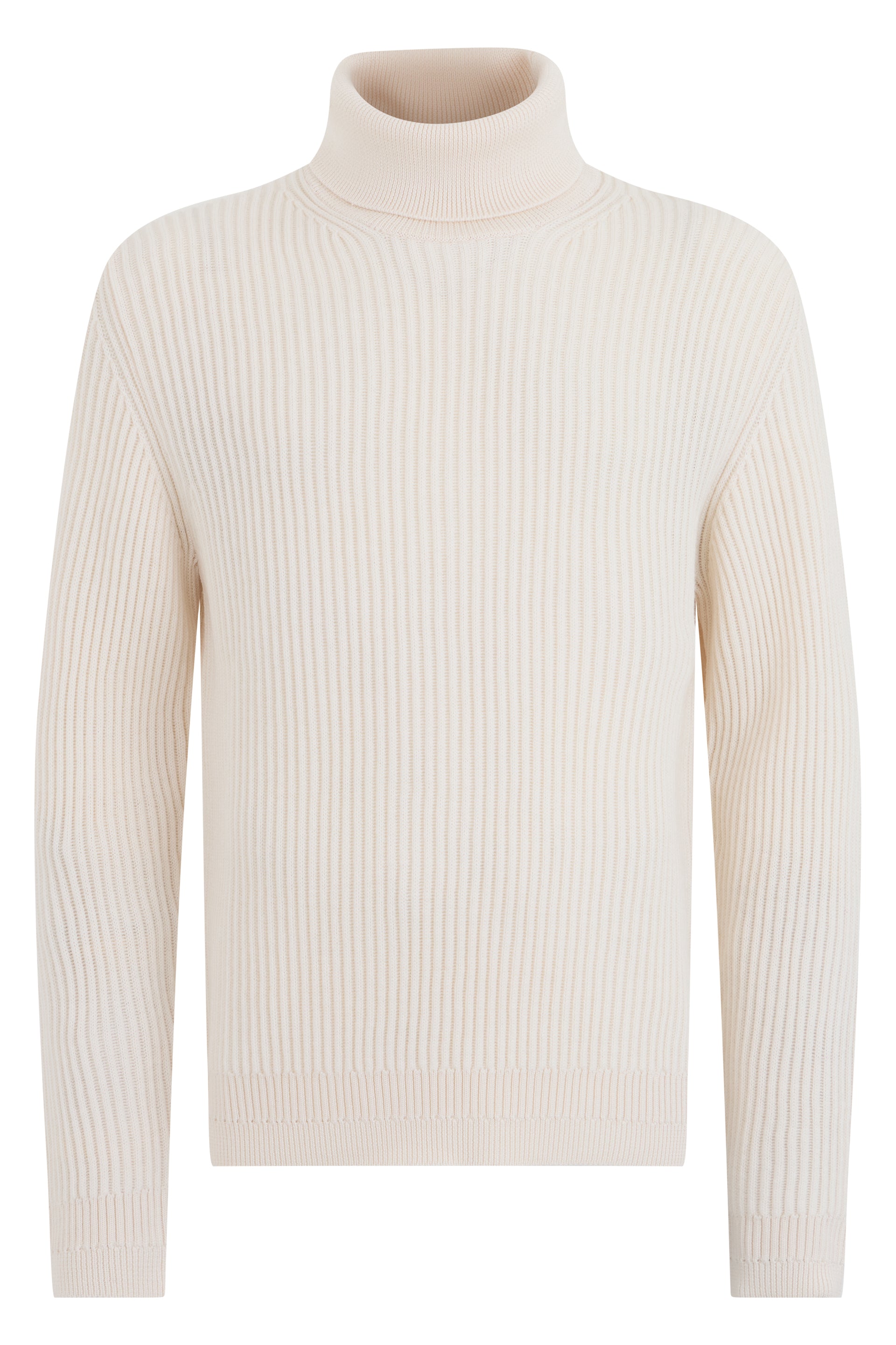Slowear Virgin Wool Turtleneck Sweater — Beige by Slowear